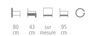 Mooréa Bench size