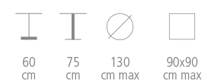 Pion table's size